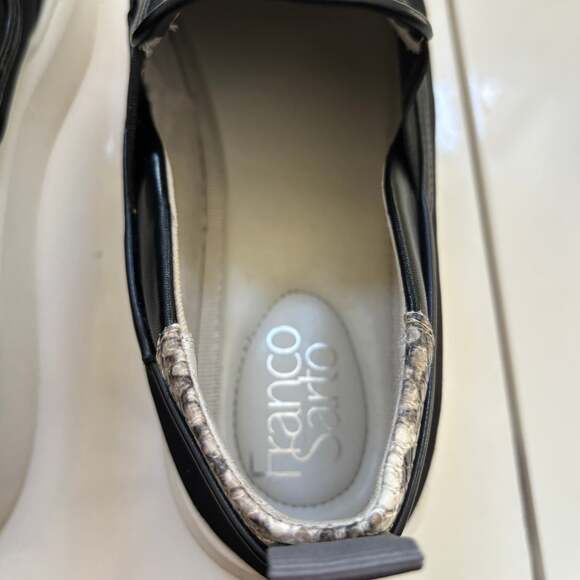 Franco Sarto LAZER Black Fabric Slip On Low Top Platform Sneakers Women's 8.5M - Picture 6 of 9